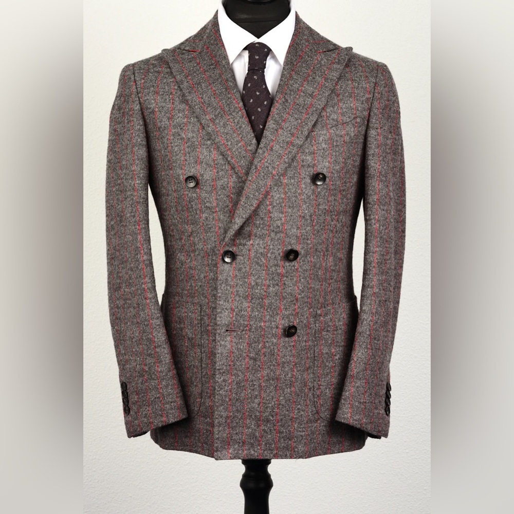 SUITSUPPLY Havana Double Breasted Patch Slim Cut Suit 38R